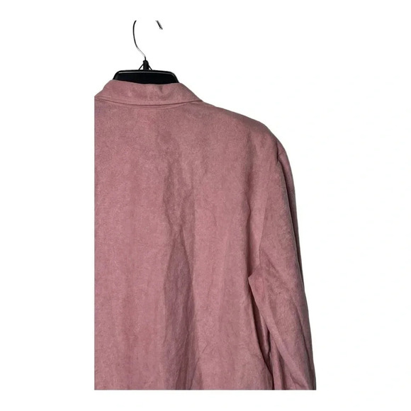 1605. VINTAGE TEDDI SPORT JACKET 100% POLYESTER SIZE PETITE MEDIUM PINK IN COLOR - Picture 7 of 9